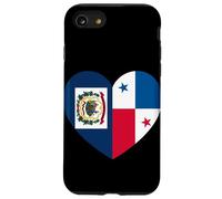 West VA and Panama Flags: Heart Shaped Unity Case for iPhone SE (2020) / 7/8