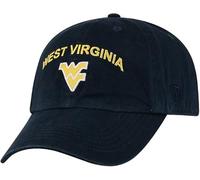 West Virginia Collegiate Adjustable Hats, West Virginia Navy Arch, One size