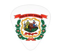 West Virginia Flag 12 guitar picks per pack, available in 3 different thicknesses, suitable for electric guitars, ukuleles, etc.
