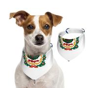West Virginia Flag Dog Bandana, Adjustable for Boys and Girls,Suitable for Cats and Dogs Pet Accessories