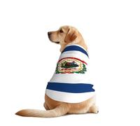 West Virginia Flag Dog Shirt Vest Dog Clothes- Breathable Cooling for Big Dogs, Sun Protection Comfort Wear for Golden Retriever, Husky, Alaska Outdoor Activities XX-Large