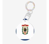 West Virginia Flag Dog Tags Round Pet Tag,Acrylic Pet ID Tags Durable and Stylish,Perfect for Small to Large Pets