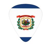 West Virginia Flag Guitar Plectrums 12 Pieces For Ukulele Bass Instrument Accessories