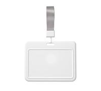 West Virginia Flag Id Badge Holder with Lanyard-Horizontal Card Protector, Clear Abs Hard Shell for Work Office Events