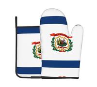 West Virginia Flag Kitchen Oven Glove High Heat Resistant and insulation pads.