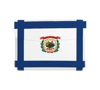 West Virginia Flag Leather Laptop Sleeve 13 Inch-Pu Leather Protective Case For Macbook, Slim Computer Bag For Daily Travel