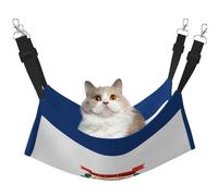 West Virginia Flag Pet Hammock for Cats - Perfect Cat Window Hammock for Large Cats, Ferrets, Rabbits & Small Animals, Black