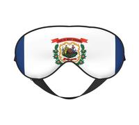 West Virginia Flag Print Eye Mask â€“ Comfortable Sleep Aid, Elastic Nighttime Shade, Light-Proof Blindfolds for Plane, Travel
