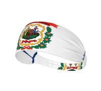 West Virginia Flag Print Sports Headband Women Men, Sweat Band Breathable Workout Sweatband for Running Yoga Gym