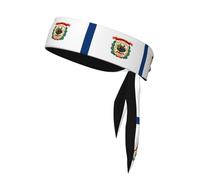 West Virginia Flag Sports Head Tie.Sweat Absorbing Polyester Bandana for Running, Yoga & Gym, Adjustable Unisex Head Wrap