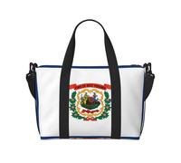 West Virginia Flag Travel Duffle Bag-Lightweight Carry On Weekender for Men Women, Waterproof Overnight Bag for Gym Weekend Trips