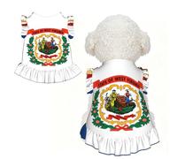 West Virginia Flag XL Pet Apparel for Small Dogs-Cute Summer Outfit for Puppy, Soft Breathable Pet Clothes for Cat