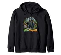 West Virginia Mountain Bear Hiking Nature Zip Hoodie