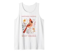 West Virginia Northern Cardinal State Bird Tank Top