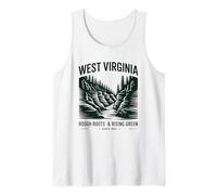 West Virginia Rough Roots Rising Green Tank Top