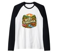 West Virginia Souvenir State Visitor Memorabilia Tourist Raglan Baseball Tee