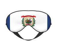 West Virginia State Flag Comfortable Sleeping Aid Soft Eye Mask Adjustable Blackout Cover Reversible Night Rest