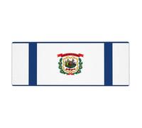 West Virginia State Flag Gaming Desk Mat, Wide Surface Desk Pad for Keyboard, Mouse and Improved Gaming Stability