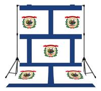 West Virginia State Flag Lightweight Photo Backdrop Soft Background For Indoor Shooting, Party & Live Streaming - 5x7ft
