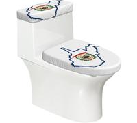 West Virginia State Flag Map Print Toilet Lid Tank Cover Toilet Seat Cover