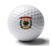 West Virginia State Flag Personalized Printed Golf Balls Funny Practice Ball Gifts for Men Women Golfers