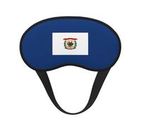 West Virginia State Flag Print Adults Washable Eye Mask for Nap Light Blocking for Home Hotel Airplane Camping