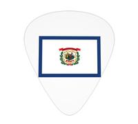West Virginia state flag print Celluloid Guitar Plectrums for Acoustic Guitar Bass,Guitar Picks with Organizer Box