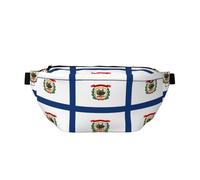 West Virginia State Flag Print Crossbody Fanny Pack With Adjustable Strap Waist Bags Hip Pack For Traveling Running Hiking