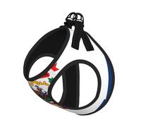 West Virginia State Flag Print Dog Harness,Pet Leash Vest,Adjustable And Reflective Vest,For Small To Medium Dogs