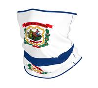 West Virginia State Flag Print Face Mask Cover Cold Weather Scarf Gaiter Scarf Windproof Winter Neck Warmer For Men And Women