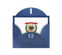 West Virginia state flag Print Greeting card Blank card with envelope,Unique Designs for Festivals Invitations