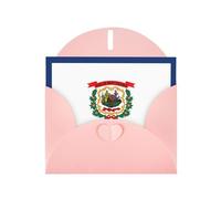 West Virginia state flag Print Greeting card Blank card with envelope,Unique Designs for Festivals Invitations