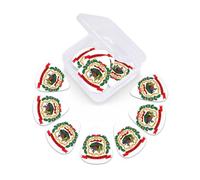 West Virginia state flag print Guitar Picks 12 Pack, Mixed (0.46-0.96mm) with Storage Case for Guitar,ukulele