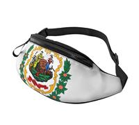 West Virginia State Flag Print Man and Women Waist Bag Lightweight Travel Accessory for Hiking Cycling Running