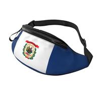 West Virginia State Flag Print Men and Women Waist Bag Lightweight Pack for Travel Shopping and Outdoor Events