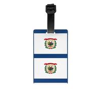 West Virginia State Flag Print Premium PVC Luggage Tag Reliable Suitcase ID Holder Hassle-Free Travel Essential Accessory Gift