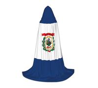 West Virginia state flag print Role playing Teen Hooded Cloak - Retro Street Cloak, Halloween Costume
