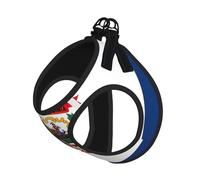 West Virginia State Flag Print Step in Dog Harness and Leash Set,Adjustable Reflective Harness for Small Dogs Cats