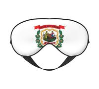 West Virginia State Flag Print Stylish Sleep Eye Mask Lightweight Adjustable Strap Men Women Travel Nap Night