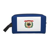 West Virginia State Flag Print Travel Grooming Storage Bag, Reusable Makeup Storage Organizer, Bathroom Supplies