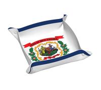 West Virginia State Flag Print Tray Desk Nightstand Decor Gift Stylish Home Office Accessory Storage Box