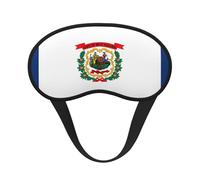 West Virginia State Flag Print Unisex Blackout Sleep Mask Comfortable Eye Mask for Travel Meditation Sleep Travel
