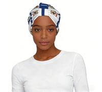 West Virginia state flag Printed Elastic Headscarf Hat, Pre Knotted Turban Cap Slouchy Headwear, for Women Sleep Bonnet