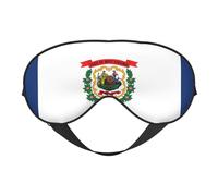 West Virginia State Flag Reversible Eye Mask Double Sided Blackout Mask Adjustable Soft Sleep Travel Nap Cover