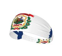 West Virginia State Flag Sports Headband For Men Women Tennis Sweat Band For Workout Sports Headbands Elastic For Running