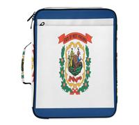 West Virginia State Flag Wv Expanding File Folder with Labels 7 Pockets A4 Letter Size with Zipper Closure for Office Supplies File Organizer Folder