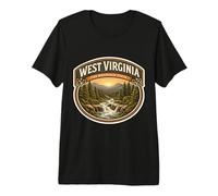 West Virginia The Mountain State Souvenir Trip Memorabilia Premium T-Shirt