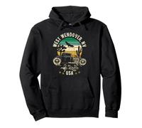 West Wendover Nevada USA Hotrod Retro Desert Sunset Design Pullover Hoodie