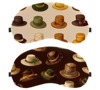 West Wild Cowboy Hats Seamless Pattern 2-Pack Light-Blocking Soft Breathable Sleeping Mask Eye Patch