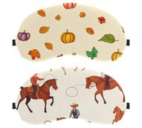 West Wild Cowboy Horses Rodeo Pattern 2-Pack Light-Blocking Soft Breathable Sleep Mask Eye Patch Eye Cover
